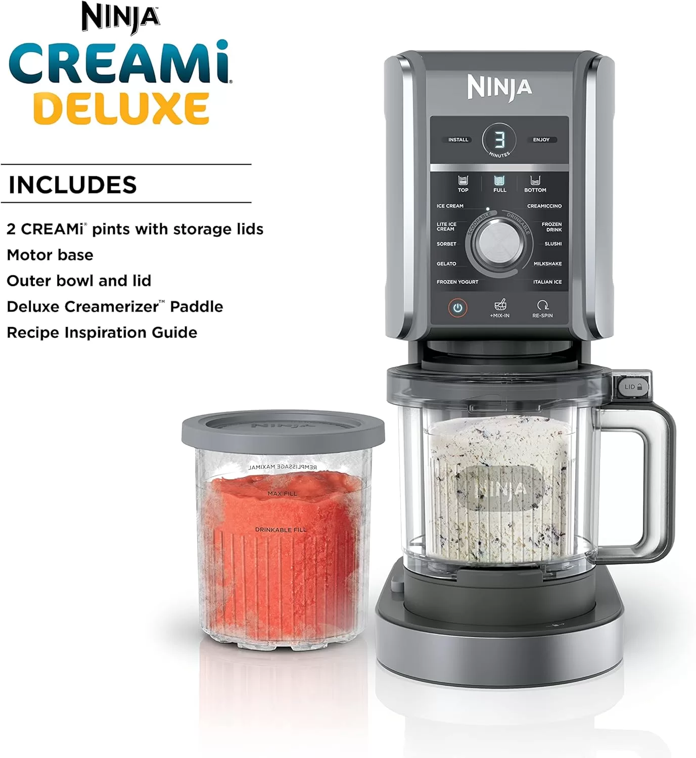 Ninja NC501 CREAMi Deluxe 11-in-1 Ice Cream & Frozen Treat Maker