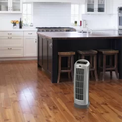 Lasko Oscillating Digital Ceramic Tower Heater for Home with Adjustable Thermostat,1500W, Silver