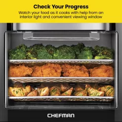 CHEFMAN 10L Multifunction Digital Air Fryer, Rotisserie, Dehydrator, Convection Oven with 17 Presets