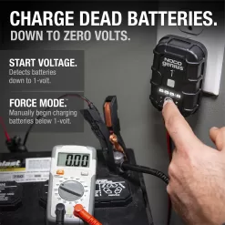 NOCO GENIUS1, 1A Smart Car Battery Charger, 6V and 12V Automotive Charger, Battery Maintainer, Trickle Charger