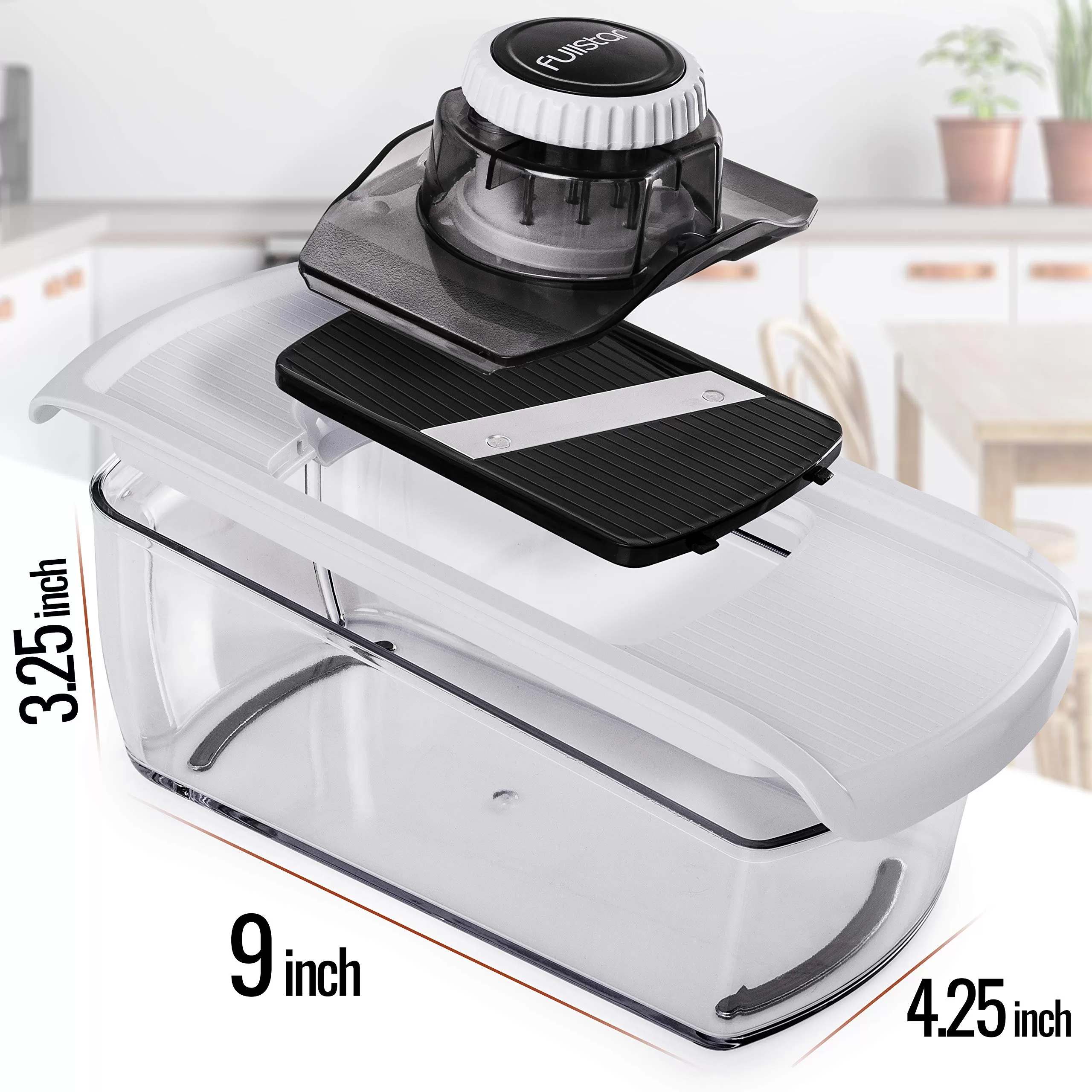 Fullstar Mandoline Slicer for Kitchen, Cheese Grater Vegetable Spiralizer and Veggie Slicer for Cooking & Meal Prep