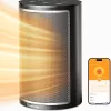 GoveeLife Smart Space Heater, 1500W Fast Electric Heater for Indoor Use with Thermostat, Black