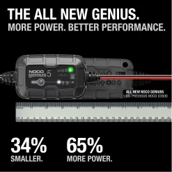 NOCO GENIUS5, 5A Smart Car Battery Charger, 6V and 12V Automotive Charger