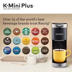 Keurig K-Mini Plus Single Serve K-Cup Pod Coffee Maker, Black