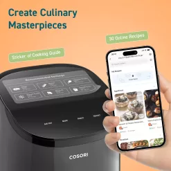 Cosori Mini Air Fryer 2.1 Qt, 4-in-1 Small Airfryer, Bake, Roast, Reheat, Space-saving & Low-noise, Gray