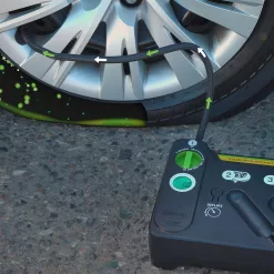 Slime 50122 Flat Tire Puncture Emergency Kit, Includes Sealant and Tire Inflator Pump, 10 Min Fix