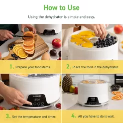COSORI Food Dehydrator Machine for Jerky, 5 BPA-Free Trays Dryer