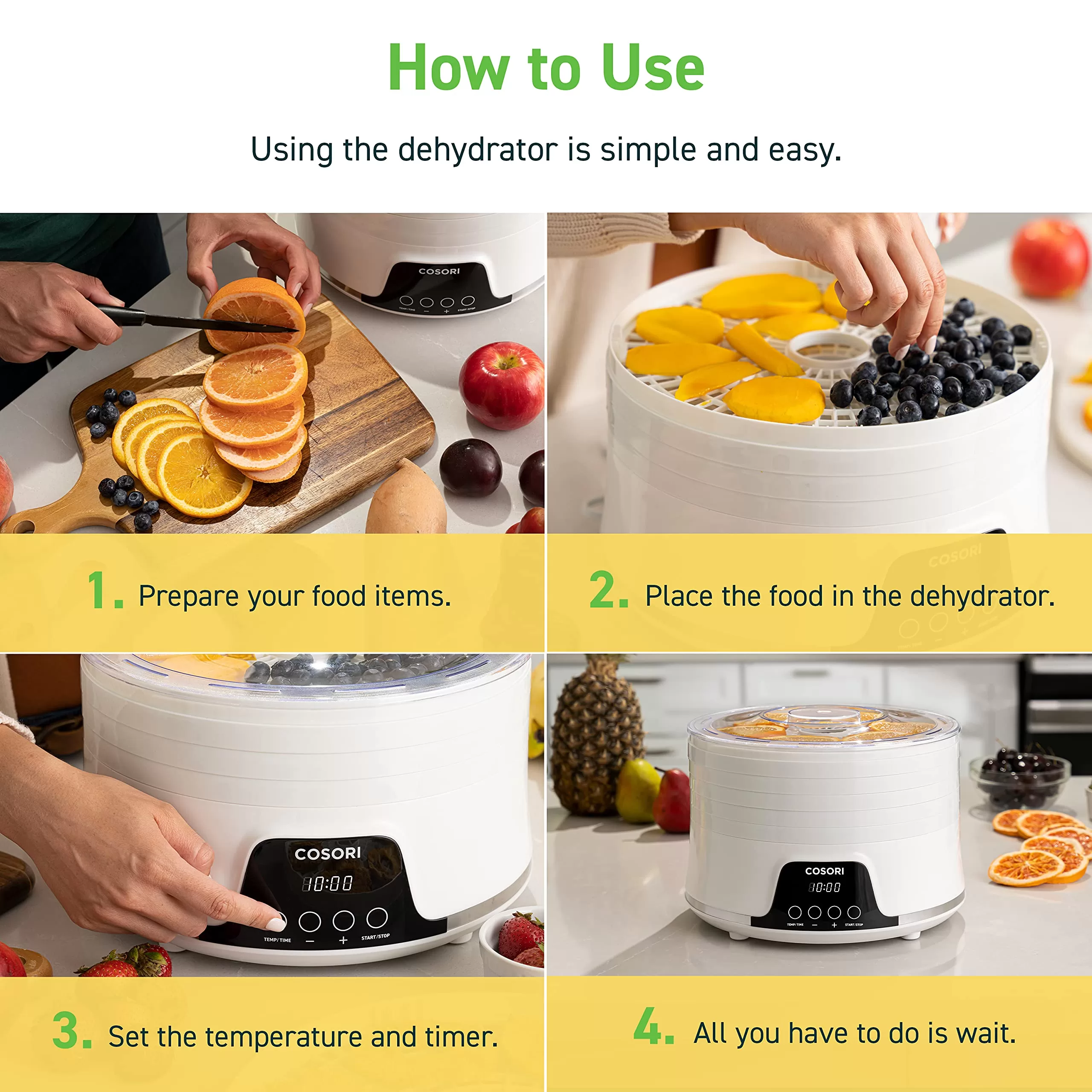 COSORI Food Dehydrator Machine for Jerky, 5 BPA-Free Trays Dryer