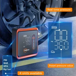 Tire Inflator Portable Air Compressor - KEEPUP 150 PSI Cordless Air Pump with 25000mAh Rechargeable Battery