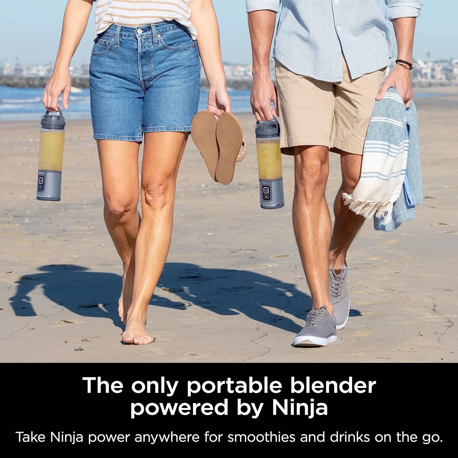 Ninja BC51NV Blast Portable Blender, Cordless, 18oz. Vessel, Denim Blue