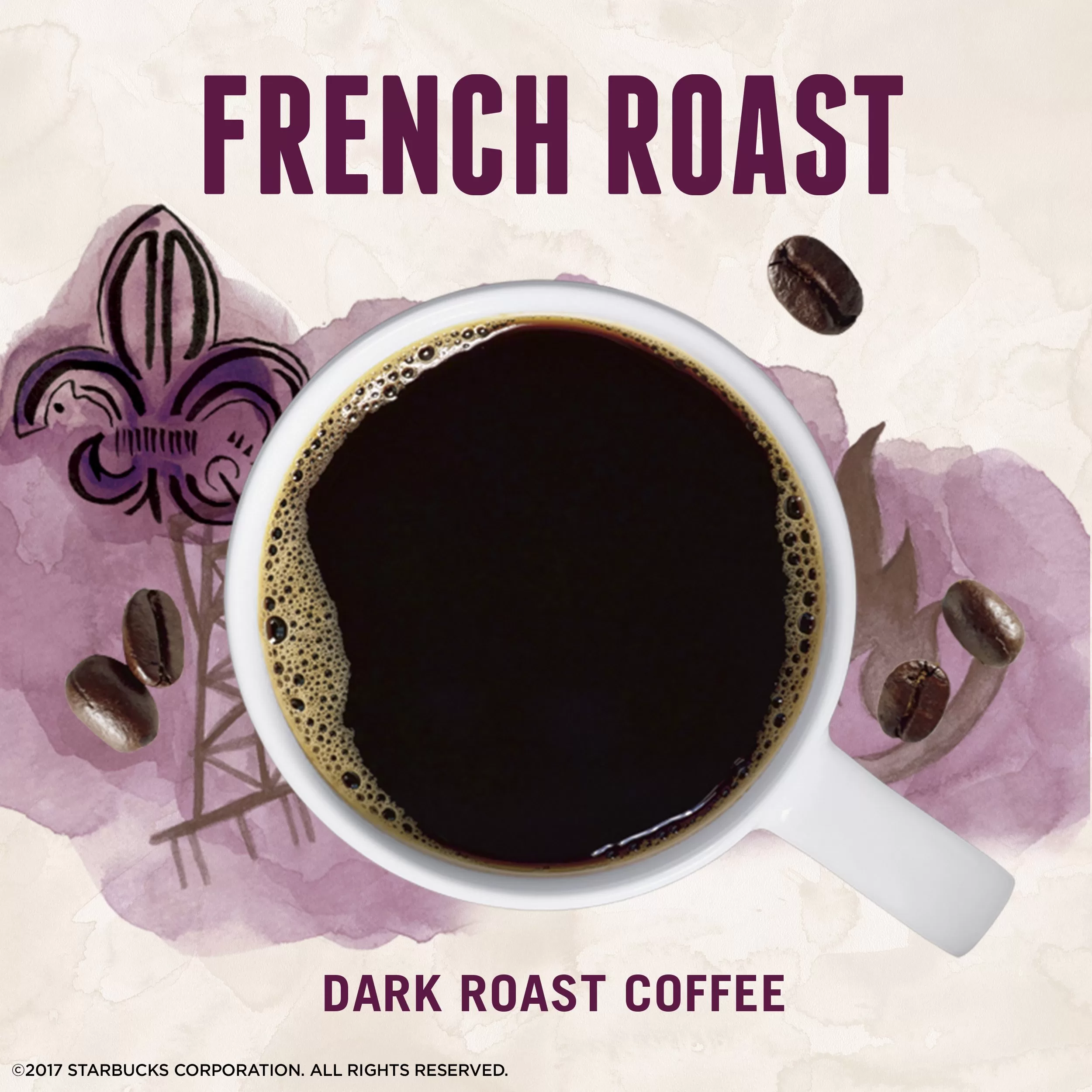 Starbucks VIA Instant Coffee Dark Roast Packets — French Roast — 1 box (50 packets)