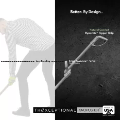 TheXceptional Easy Doze-It 36" SnoPusher | Ergonomic Push Plow Shovel with 2 Handle Grips