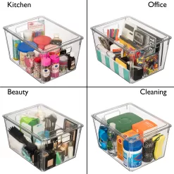 ClearSpace X-Large Plastic Storage Bins With Lids - Perfect for Kitchen, Pantry, Fridge Organization and Storage