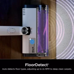 Shark Cordless Vacuum with HEPA Filter, QuadClean Brushroll, White/Beats Brass