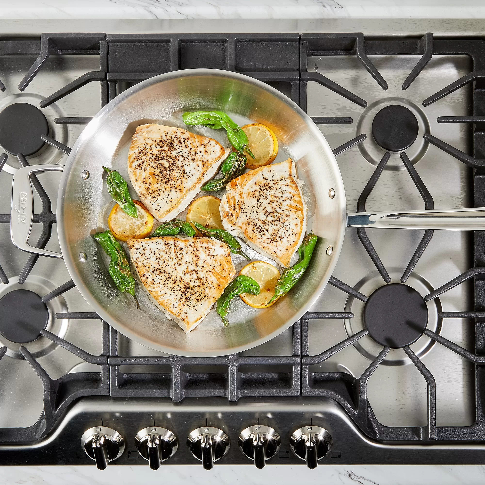All-Clad d5 Stainless-Steel Deep Skillet 12 1/2-Inch