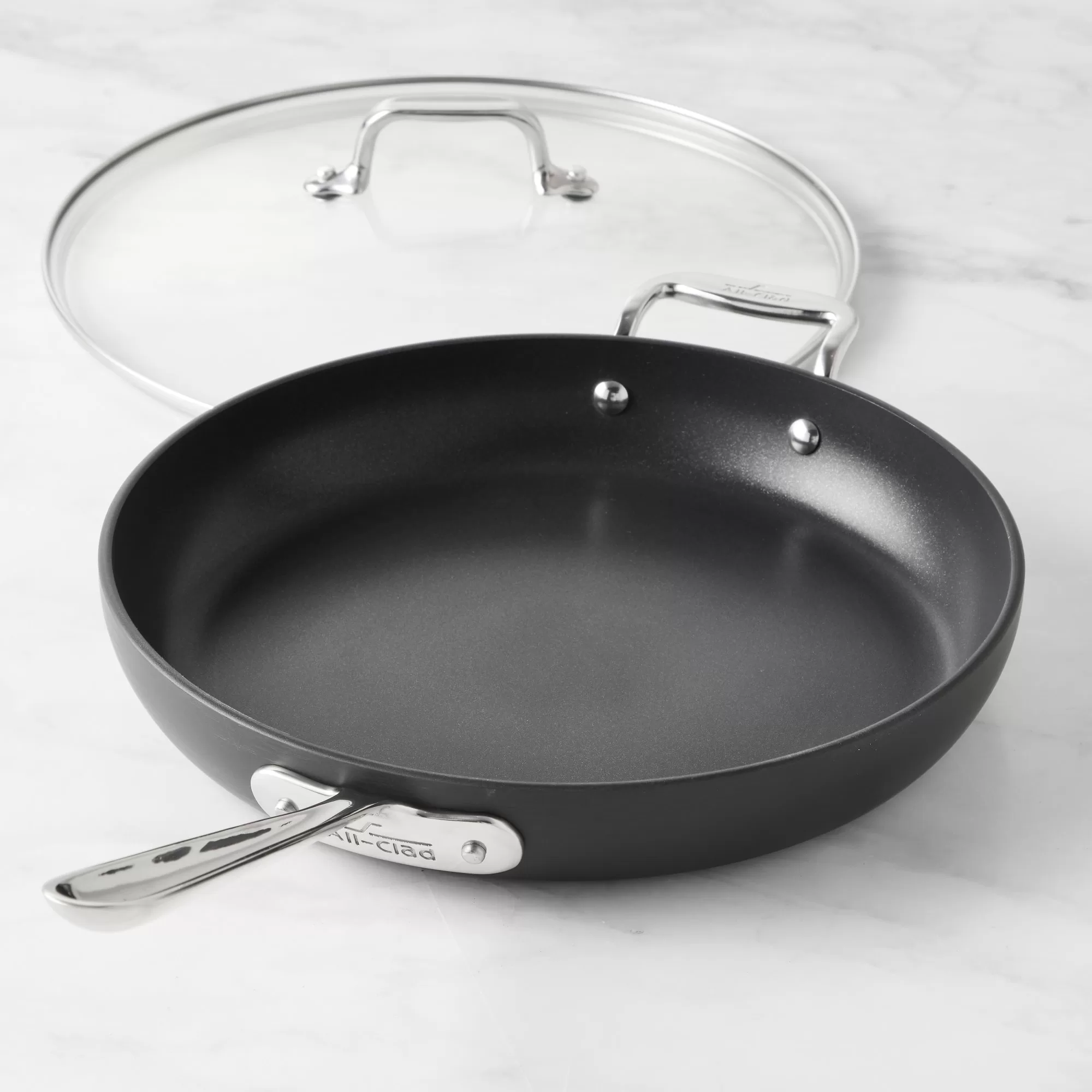 All-Clad HA1 Hard Anodized Nonstick Fry Pan with Lid, 12"