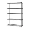 TRINITY HTBFPBA-0950 Black Anthracite 5-Tier Steel Wire Shelving Unit (48 in. W x 72 in. H x 18 in. D)