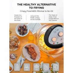 Big Boss 16 Qt. Black Oil-less Air Fryer with Built-In Timer