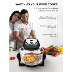 Big Boss 16 Qt. Black Oil-less Air Fryer with Built-In Timer