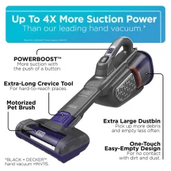 BLACK+DECKER HHVK515JP07 dustbuster AdvancedClean+ 20-Volt Cordless 2.9-Cup Handheld Vacuum Pet