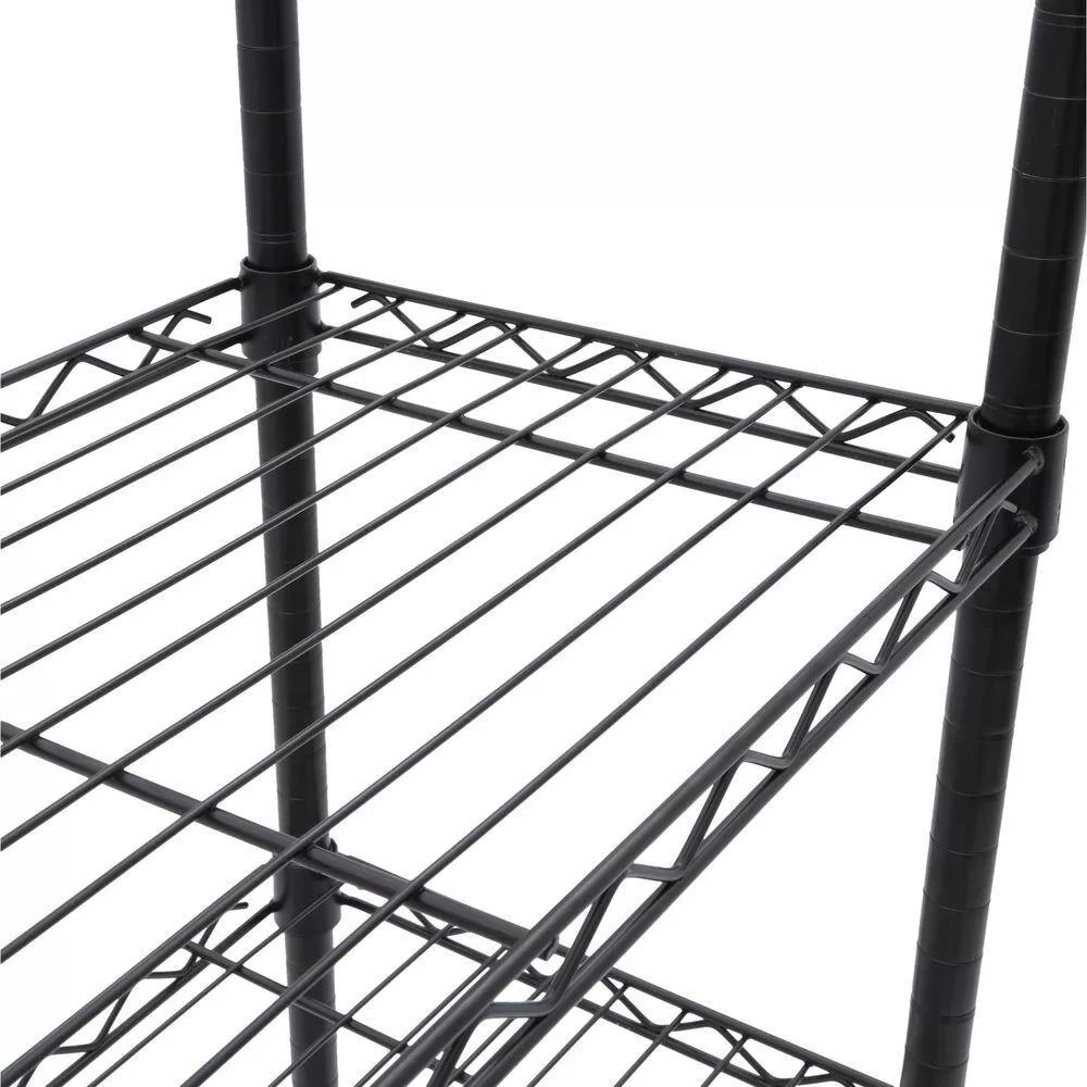 HDX 21436BPS 4-Tier Steel Wire Shelving Unit in Black (36 in. W x 54 in. H x 14 in. D)