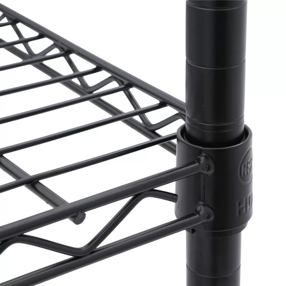 HDX 21436BPS 4-Tier Steel Wire Shelving Unit in Black (36 in. W x 54 in. H x 14 in. D)