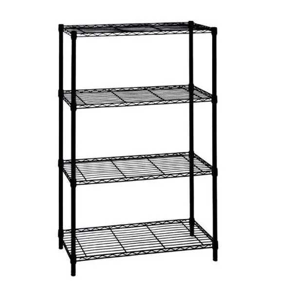 HDX 21436BPS 4-Tier Steel Wire Shelving Unit in Black (36 in. W x 54 in. H x 14 in. D)