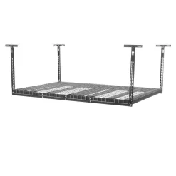 Husky ACR4896B Adjustable Height Garage Overhead Ceiling Storage Rack in Black (42 in. H x 96 in. W x 48 in. D)