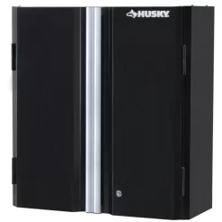 Husky G2802W-US Ready-to-Assemble 24-Gauge Steel Wall Mounted Garage Cabinet in Black (28 in. W x 29.7 in. H x 12 in. D)