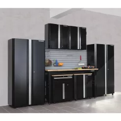 Husky G2802W-US Ready-to-Assemble 24-Gauge Steel Wall Mounted Garage Cabinet in Black (28 in. W x 29.7 in. H x 12 in. D)
