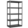 LISSIMO 63" H x 34" W x 18" D Garage Shelving, 5 Tier Metal Garage Storage Shelves, Adjustable Shelves for Garage Basement