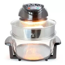MegaChef 9 Qt. Black Electric Halogen Multi-Cooker