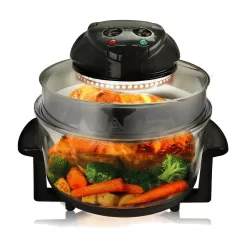 MegaChef 9 Qt. Black Electric Halogen Multi-Cooker