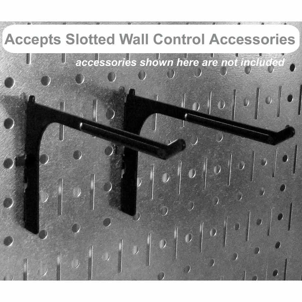Wall Control 30WRK400BR 32 in. x 48 in. Metal Pegboard Standard Tool Storage Kit with Black Pegboard and Red Peg Accessories