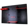 Wall Control 30WRK400BR 32 in. x 48 in. Metal Pegboard Standard Tool Storage Kit with Black Pegboard and Red Peg Accessories