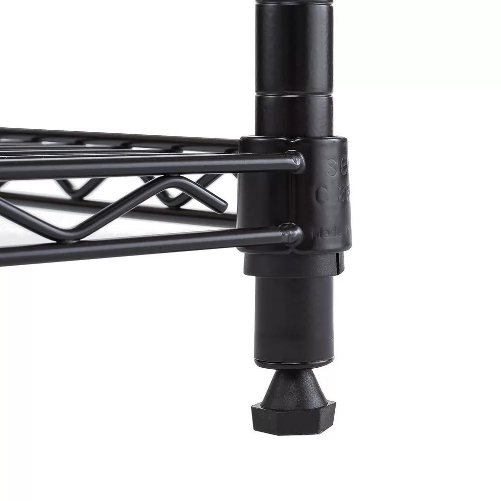 Seville Classics WEB675 Black 5-Tier Steel Wire Garage Storage Shelving Unit (30 in. W x 60 in. H x 14 in. D)