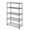 Seville Classics WEB675 Black 5-Tier Steel Wire Garage Storage Shelving Unit (30 in. W x 60 in. H x 14 in. D)