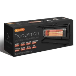 Heat Storm HS-1500-TRC Tradesman 1,500-Watt Outdoor Electric Infrared Quartz Portable Space Heater with Roll Cage and Wall/Ceiling Mount