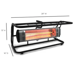 Heat Storm HS-1500-TRC Tradesman 1,500-Watt Outdoor Electric Infrared Quartz Portable Space Heater with Roll Cage and Wall/Ceiling Mount
