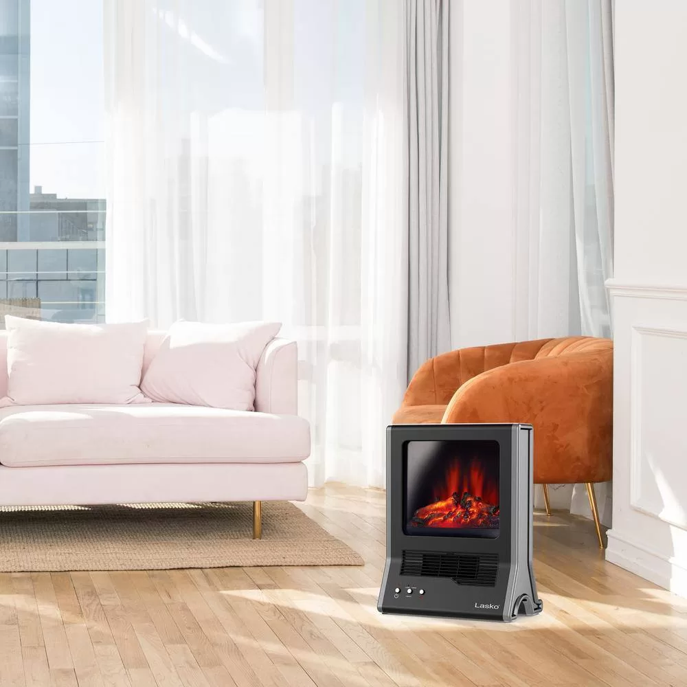 Lasko CA20100 Ultra 1500-Watt Electric Ceramic Fireplace Portable Space Heater