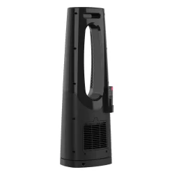 Lasko Bladeless 1500W 28 in. Black Electric Oscillating Tower Ceramic Space Heater with Remote Control and Digital Display