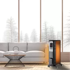 Pelonis 1,500-Watt Digital Electric Oil-Filled Radiant Portable Space Heater