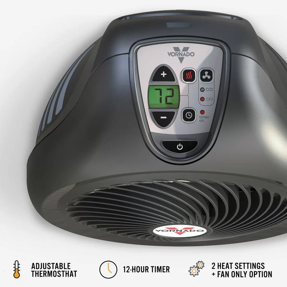 Vornado EH1-0149-06 1500-Watt AVH2 Advanced Whole Room Space Electric Heater with Auto Climate Control, Timer and Advanced Safety Features