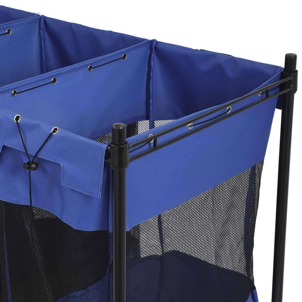 HOUSEHOLD ESSENTIALS 7119 33 in. H x 35 in. W x 18 in. D Black Metal 3-Cube Storage Organizer