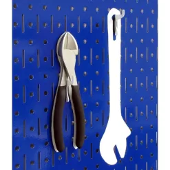 Wall Control 30WRK400BUB 32 in. x 48 in. Metal Pegboard Standard Tool Storage Kit with Blue Pegboard and Black Peg Accessories