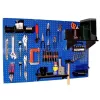 Wall Control 30WRK400BUB 32 in. x 48 in. Metal Pegboard Standard Tool Storage Kit with Blue Pegboard and Black Peg Accessories