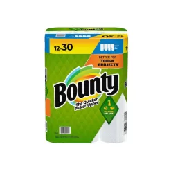 Bounty 003077207251 White, Select-A-Size Paper Towels (12 Double Plus Rolls)