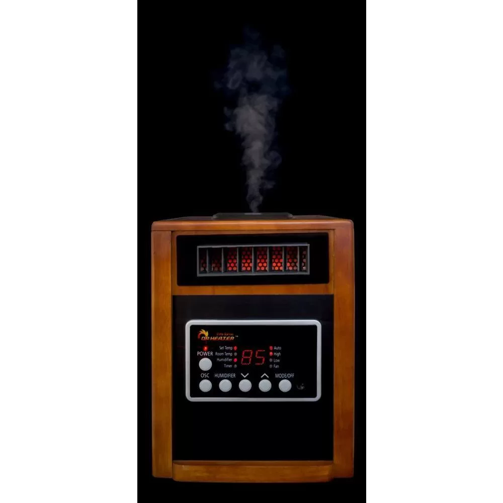 Dr Infrared Heater DR998 Elite Series 1500-Watt Dual Heating System Infrared Portable Heater with Built-In Ultrasonic Humidifier/Oscillating Fan