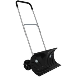 CASL Brands 26 in. Aluminum Handle Rolling Snow Pusher