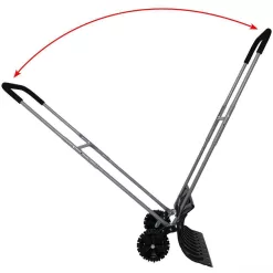 CASL Brands 26 in. Aluminum Handle Rolling Snow Pusher